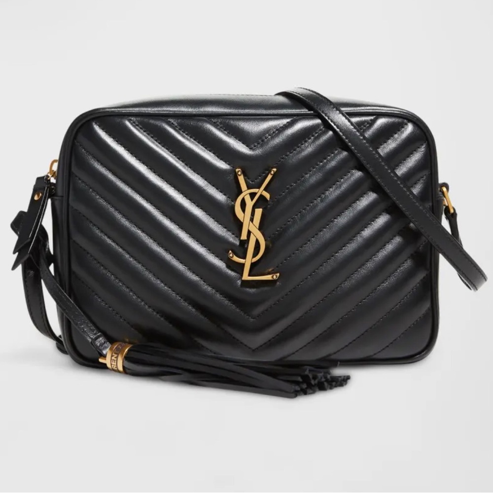 *Sold* Lou Medium Monogram YSL Bag - Black Crossbody